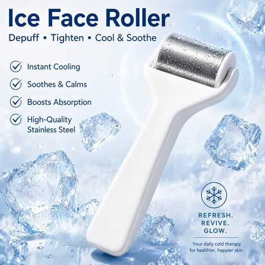 IceLumi Stainless Steel Face Roller Sculpt, Depuff & Illuminate